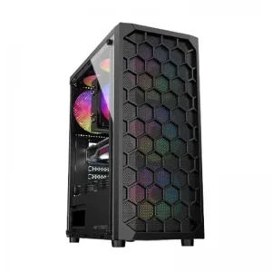 Ant Esports Elite 1120 RGB Mid-Tower Computer Case Gaming Cabinet - Black